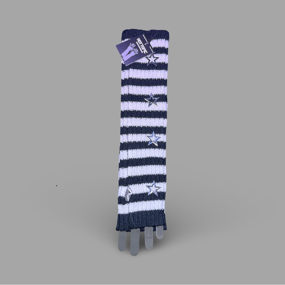 Striped Star Knit Arm warmers/Gloves